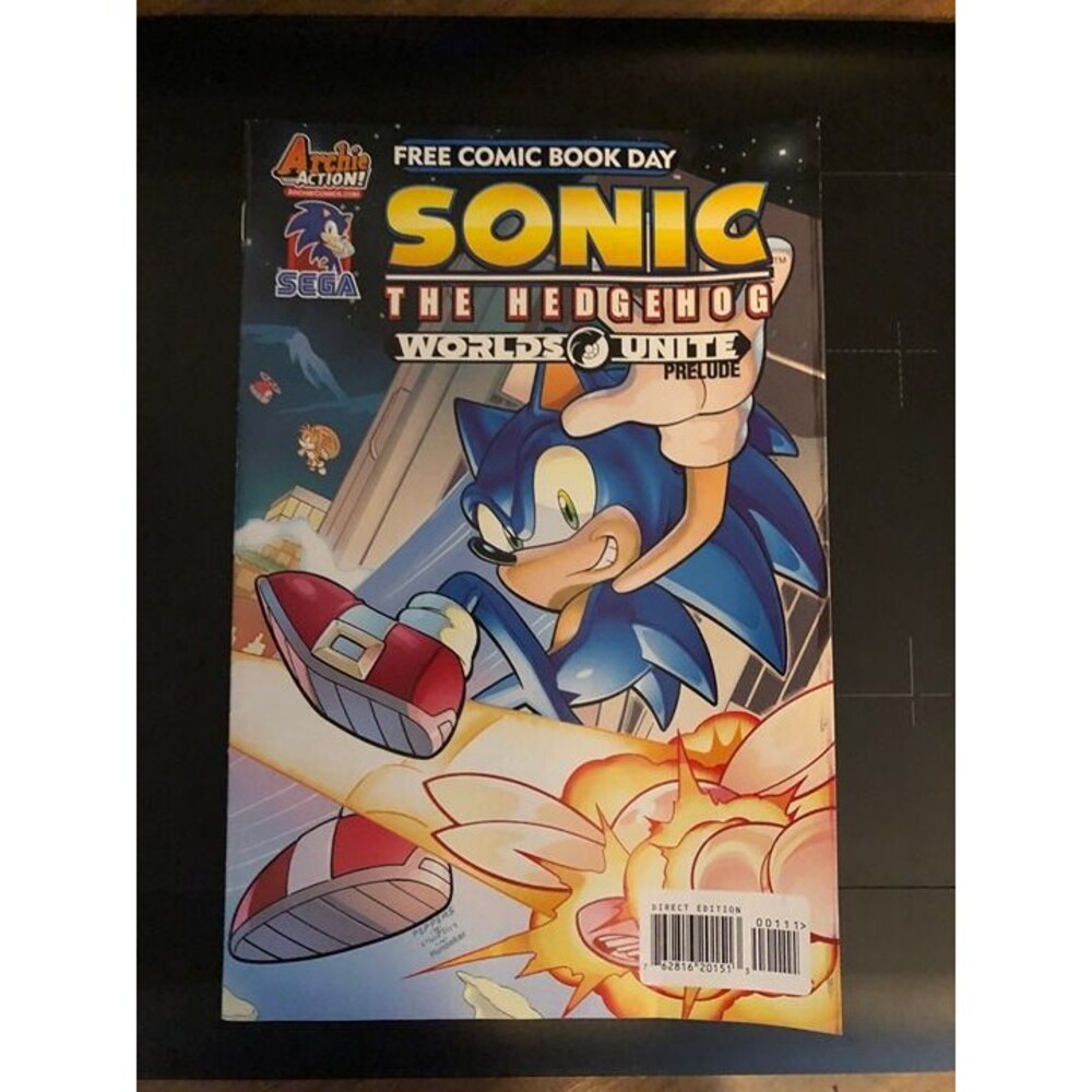 Sonic The Hedgehog And Mega Man Worlds Unite Prelude 2015 FCBD Comic Archie Flip